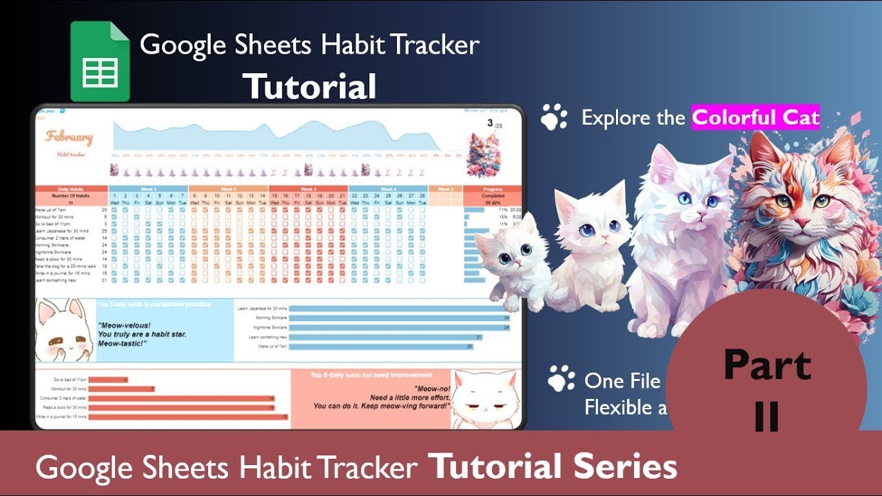 habit tracker google sheets video