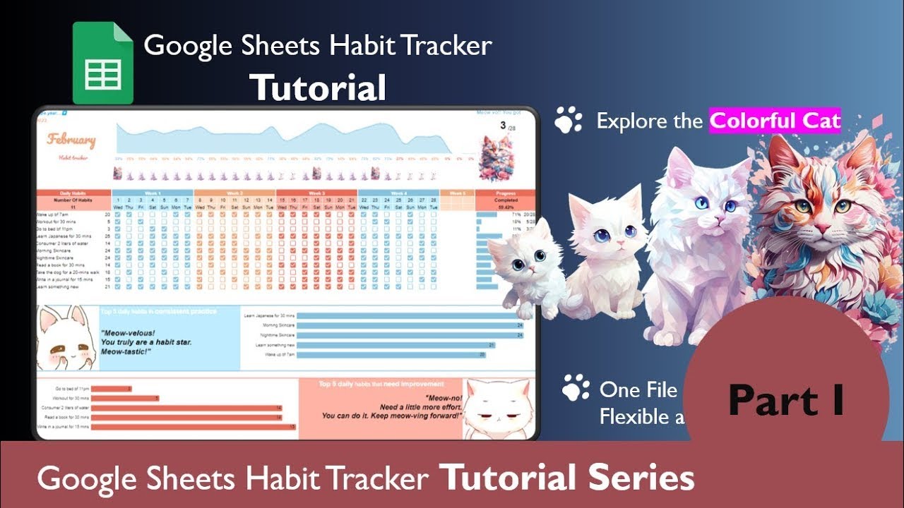 habit tracker google sheets video