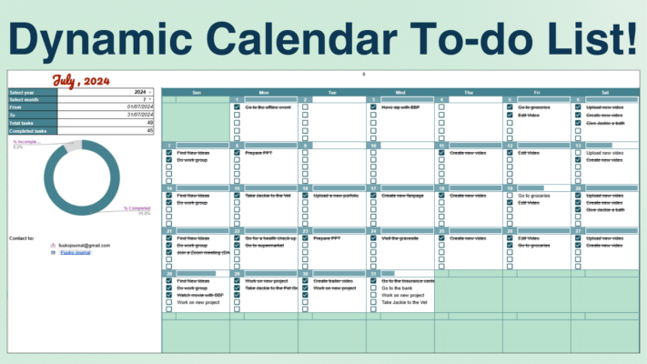 dynamic calendar todolist - buy 1 get 1